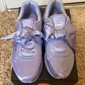Puma Fenty Satin Bow Women Sneakers in Lavender